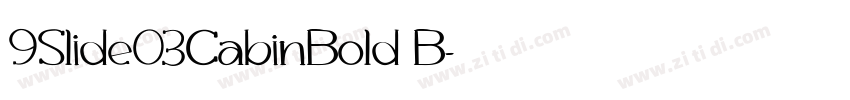 9Slide03CabinBold B字体转换